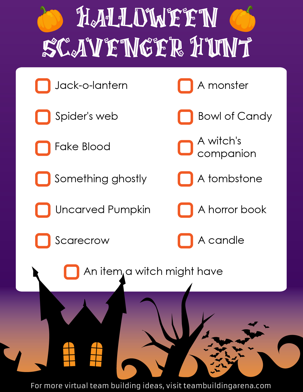 Virtual Scavenger Hunt for Halloween